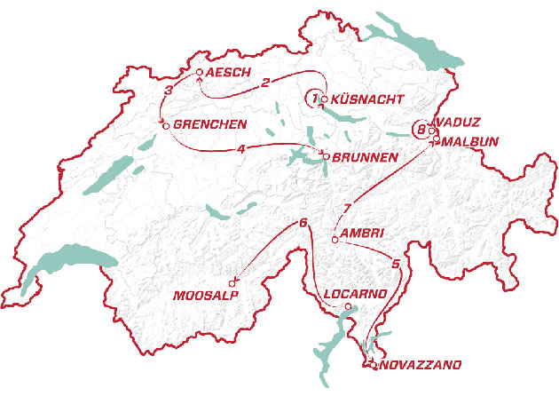 2022 Tour of Switzerland map